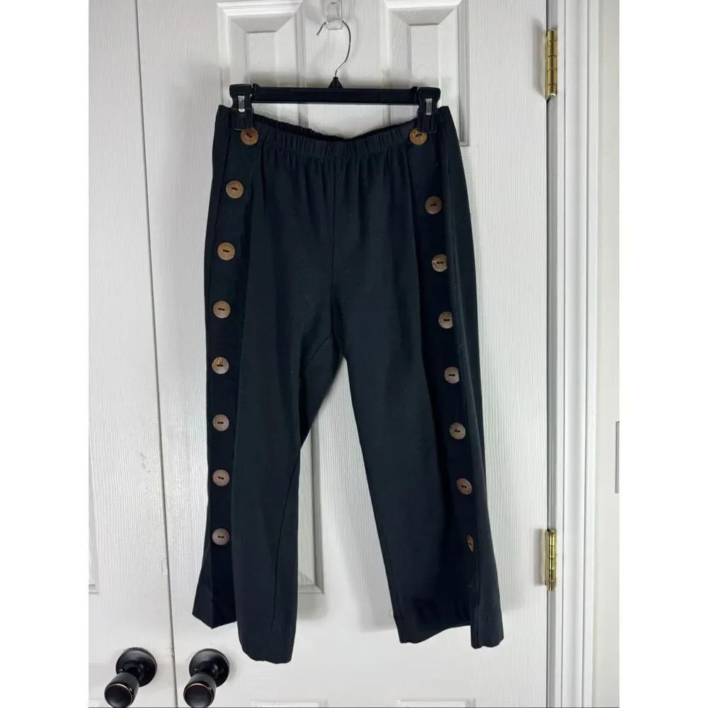 Soft Surroundings Black Cropped Pants Size PS